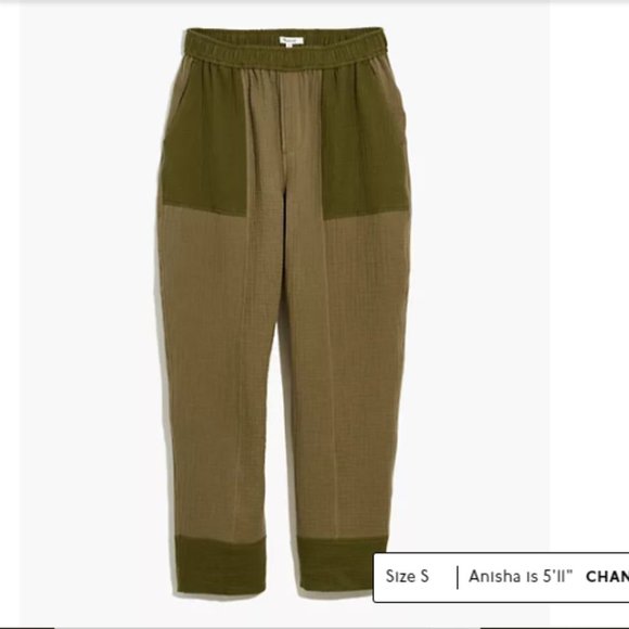 Madewell XS Lightspun Pull-On Balloon Pants in Colorblock SOLD OUT - NWOT - Picture 2 of 4
